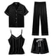 thumbnail image 1 of Batas Lencería Mujer Lindo Estampado de Corazón Satén Bata con Cinturón Camisola Pantalones Cortos Pijamas Mujer Pijamas, 1 of 2