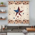 thumbnail image 5 of Independence Day Sheer Curtains 84 Inches Long, Rustic Texas Star Farmhouse Wooden Light Filering Curtains, Breathable Simi Curtain Privacy Drapes for Living Room Bedroom Lightweight Window Treatment, 5 of 9