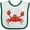 White and Green, variant on Inktastic Gideon's Crab Boys Baby Bib