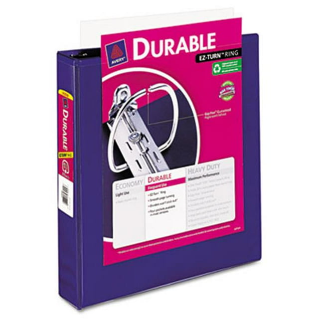 Avery Reliure Vue Durable avec Anneaux Inclinés, 11 x 8,5, Capacité de 1,5 Po, Bleu