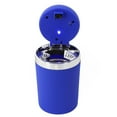 thumbnail image 1 of BUYISI Multifunctional Portable Car Ash Tray Cup Holder With Lid And Led Light Blue, 1 of 5