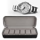 thumbnail image 4 of Organizador de relojes de cuero con 6 ranuras: Elegante caja expositora con compartimentos separados., 4 of 9