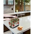 thumbnail image 4 of Fsddascl Red Green Balls Christmas Small Toaster Cover 2 Slice, Kitchen Appliance Covers, Xmas Pine Needle Snowflake Toaster Oven Cover with Loop, Bread Machine Cover Polyester Dust Cover Protection, 4 of 5