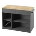 thumbnail image 2 of Twin Star Home 48" Kitchen Island, Antique Gray, 2 of 7
