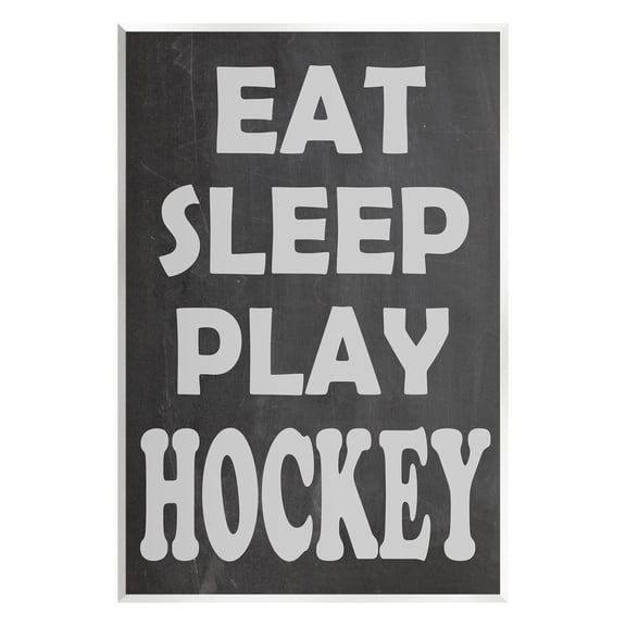 Stupell Industries Eat Sleep Play Hockey Sports Painting Unframed Art Print Wall Art, 10 x 15