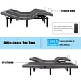thumbnail image 3 of Set of 2 Adjustable Ergonomic Bed with Vibration Massage, Twin XL Size Electric Bed Base with 1A/2A USB Port & Wireless Remote and LED Night Light Bed Frame for Fast & Easy Assembly, Gray, 3 of 7