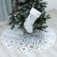 thumbnail image 3 of Vestido de árbol de Navidad Decoración de árbol de Navidad Vestido de árbol de Navidad Delantal inferior de árbol Vestido de árbol de Navidad de una sola capa, 3 of 5