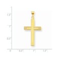 thumbnail image 3 of 14k Yellow Gold Laser Etched Cross Charm Pendant, 3 of 4