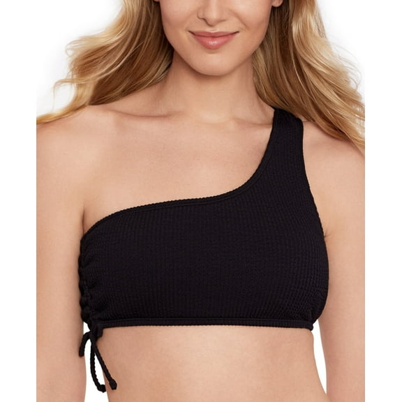 Salt Cove Juniors One-Shoulder Side-Cin Black L