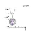 thumbnail image 2 of JewelersClub Silver Necklaces for Women –Silver Necklace for Women .925 Sterling Silver – Pink Amethyst Necklace Centerpiece, White Diamond Accents – Hypoallergenic Pendant, 2 of 4
