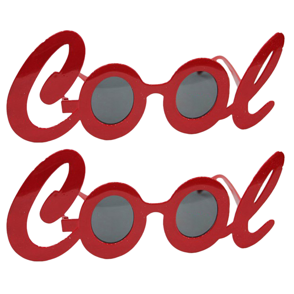 2 Pcs Cool Letter Shaped Eyeglasses Props Party Glasses Decor Glasses