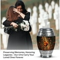 thumbnail image 4 of JAGASY Butterfly Tiny Urn for Ashes Adult Male & Female - Leaf Urn for Ashes for Women - Orange Butterfly Keepsake Urns - Black Urns for Mother & Father - ( 3 Inch ), 4 of 7