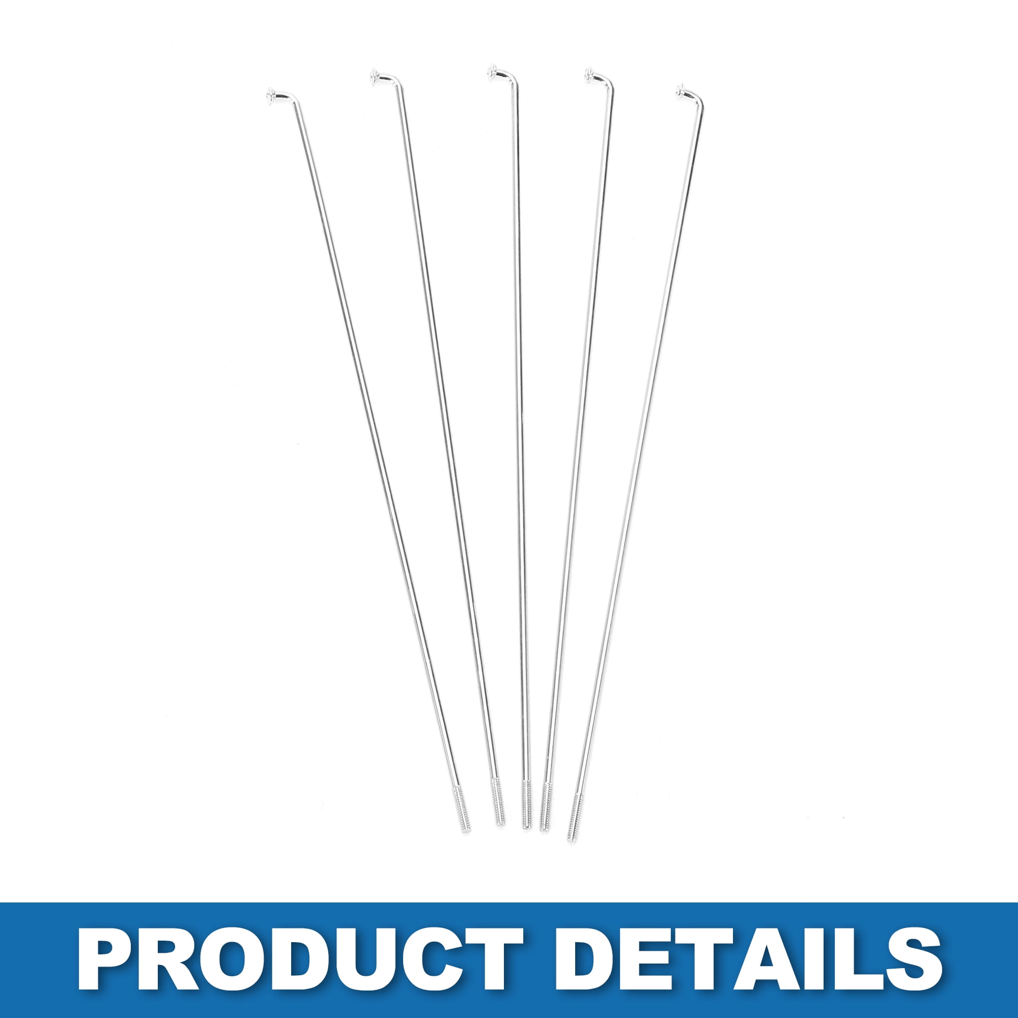 Unique Bargains 36Pcs 14G Mountain Bike Spokes Bicycle Spokes Carbon Steel Silver 6.69"