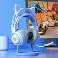 thumbnail image 4 of Kids Headphones with Microphone,Wired Headphone Esports Game Computer Headset with Cute Ears Noise Cancelling Lightweight,for PC Tablet Phone Travel Listening Music Sport,Blue, 4 of 6