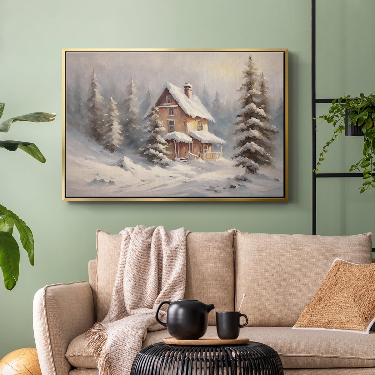 Vintage Landscape-CLXXVIII By Wexford Home Framed in Gold Wood Gallery Wrapped Canvas 25 in. x 37 in.