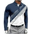 thumbnail image 3 of COSFO Polo Shirts for Men Big And Tall Casual Quick Dry Long Sleeve Golf Graphic Shirts with Pocket Collared Slim Fit Button Classic T-Shirt, 3 of 4