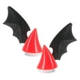 thumbnail image 4 of Casco de motocicleta con cuernos y alas de diablo, 4 piezas con ventosa, orejas de gato y alas de diablo, piezas decorativas para moto y bicicleta., 4 of 5
