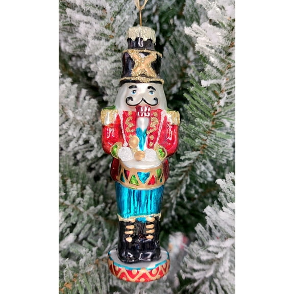 Christmas Glass Ornament - Nutcracker Soldier by Wizardi F07M3-23 HB-SY25033