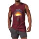 thumbnail image 1 of Camiseta sin mangas de cuello redondo para hombre, informal, a la moda, con estampado, deportiva, de poliéster, 1 of 5