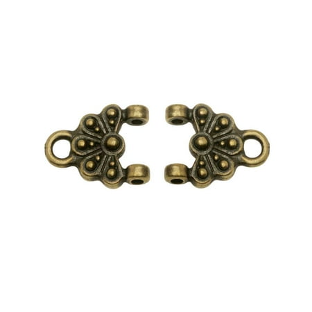 Connector Link, Oasis 14mm, Brass Oxide Finish, 2 Pieces, By TierraCast