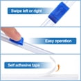 thumbnail image 3 of 4pcs Plastic Wrap Cutter, 12in Plastic Wrap Slide Cutter Self Adhesive Installation Replacement for Aluminum Foil Wax Paper Parchment Paper Wrap Dispenser, Blue, 3 of 6