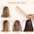 thumbnail image 6 of Unique Bargains Wide Tooth Rat Tail Comb Plastic Long Tail Comb Tip Tail Combs for Wet Curly Hair for Women Men Orange, 6 of 7