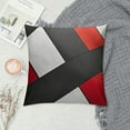thumbnail image 2 of PIKWEEK   Throw Pillow Covers Modern Abstract Red Stripes Gray Black White Bold Grey Decorative Pillow Cases Home Decor Square Pillowcases, 2 of 5