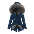 thumbnail image 1 of Pompotops Mode Femmes Manches Longues Col Rabattu Boutons Hauts Blouse de Travail Liquidation, 1 of 2