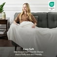 thumbnail image 6 of CBCHome Cozy Chenille Sherpa Throw Blanket - Soft, Plush, Fluffy Sofa and Bed Throw, Great Gift for Women, Teens - All Season Home Décor (Off White, 50" x 60"), 6 of 8