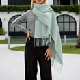 thumbnail image 4 of HNMKIU Soft winter scarf for women Cozy Thick Wrap Shawl Elegant Neck Warmer for Cold Weather Fashionable Outfits and Daily Wear 01_GN2,One Size, 4 of 5