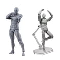 thumbnail image 1 of Manikin Action Figure Model, Scale Muscle Action Flexible Figure with Head Sculpt Miniature Body Doll for Sketching, Painting, Drawing, 1 of 8
