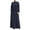 Navy, variant on Women Middle Arabic Style Stand Up Collar Zipper Cardigan With Pockets Temperament Loose Robe And Elegant Prayer Robe Dress