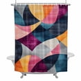 thumbnail image 2 of Modernism Art Shower Curtain for Bathroom Decor, Multi Color Geometric Color Block Waterproof Fabric Shower Curtain, 36"x78" Set with 12 Hooks, 2 of 9