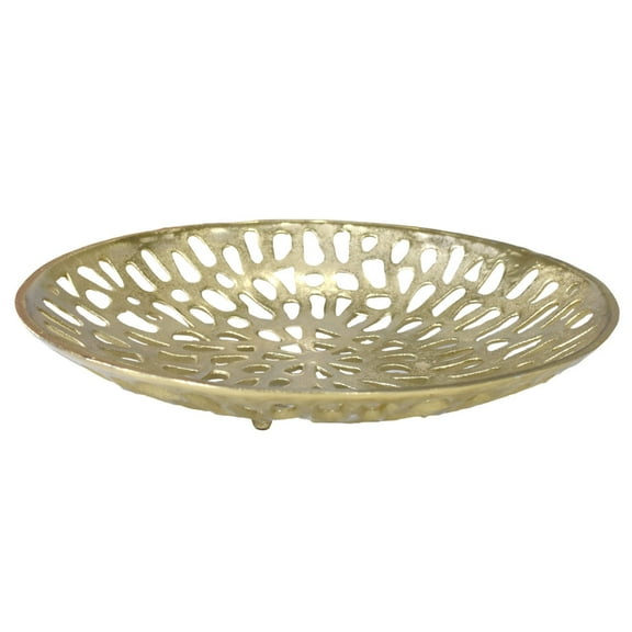 HANDMADE ECO-FRIENDLY 100% ALUMINUM TRADITIONAL PATTERN GOLD DECORATIVE TRAYS- 5.51'' x 5.51'' x 1.37'' SIZE, GOLD COLOR, TRADITIONAL DESIGN, DECORATIVE TRAYS BBH HOMES