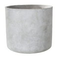 thumbnail image 4 of Urban Cement Round Pot with Bottom Base Smooth Finish Gray, Large, 4 of 5