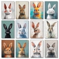 thumbnail image 2 of Modern Cute Cartoon Stuffed Rabbit Portrait Animal Posters Prints Canvas Painting Wall Art HD Picture For Living Room Home Decor50 x 70 cm, frameless,SKU-10, 2 of 7