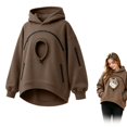 thumbnail image 3 of Carsablanco Pet Pouch Hoodie with Zippered Chest Carrier Pocket, Unisex Relaxed Fit Sweatshirt for Small Pets, 3 of 7
