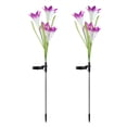 thumbnail image 1 of Lámpara de jardín forma de flor Lámpara de césped al aire libre colorida luz solar decorativa LED, púrpura 2pcs sidaley HA002386-02, 1 of 7