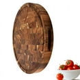 thumbnail image 4 of Wood End Grain Cutting Boards Wooden Butcher Block Meat Cutting Wood Thick Board Round Wood Chopping Boards, 4 of 5