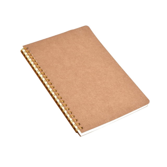 Methold Cuadernos en blanco A5 ligeros y portátiles para viajes, cuadernos de bocetos en blanco, cuaderno A5 en espiral Suministros de escritura y corrección interior horizontal