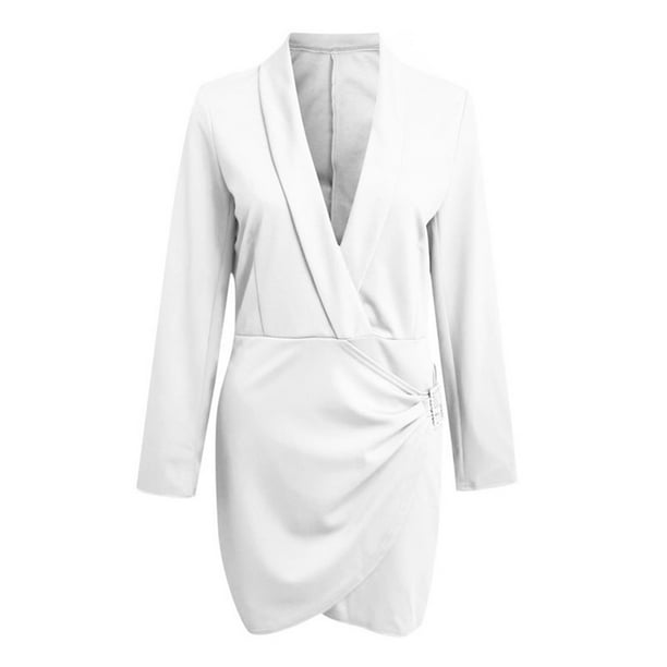 Sexy white shop blazer dress