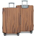 thumbnail image 2 of Stretch Luggage Cover XL(29-32in)– Elastic Travel Suitcase Protector with Handle Openings & Bottom Closure, Washable Polyester Spandex Suitcases Cover, Wood Grain Print, 2 of 5