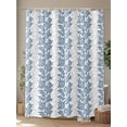 thumbnail image 4 of Shower Curtains Leaf Tree Branch Bath Curtain Blue Grey Waterproof Bathroom Shower Curtain Set with Hooks Decoration 72 x 72 Inches, 4 of 7