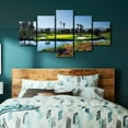 thumbnail image 3 of TISHIRON 5PCS Framed Canvas Wall Art Set,60"x32" Indian Wells Golf Resort Canvas Art Decor, 3 of 7