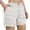 White, variant on Yubnlvae Women's Casual Working Shorts - Pocket Design for Comfort Brown XL