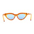 thumbnail image 2 of Full Crowned Rhinestone Studed Classic 20s Gothic Cat Eye Sunglasses Orange Blue, 2 of 4