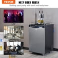 thumbnail image 3 of VEVOR Beer Kegerator, Dual Tap Draft Beer Dispenser, Full Size Keg Refrigerator With Shelves, CO2 Cylinder, Drip Tray & Rail, 32°F- 75.2°F Temperature Control, Holds 1/6, 1/4, 1/2 Barrels, Black, 3 of 10