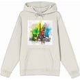 thumbnail image 4 of Colorful Eiffel Tower Adult Sand Long Sleeve Hoodie-Small, 4 of 6