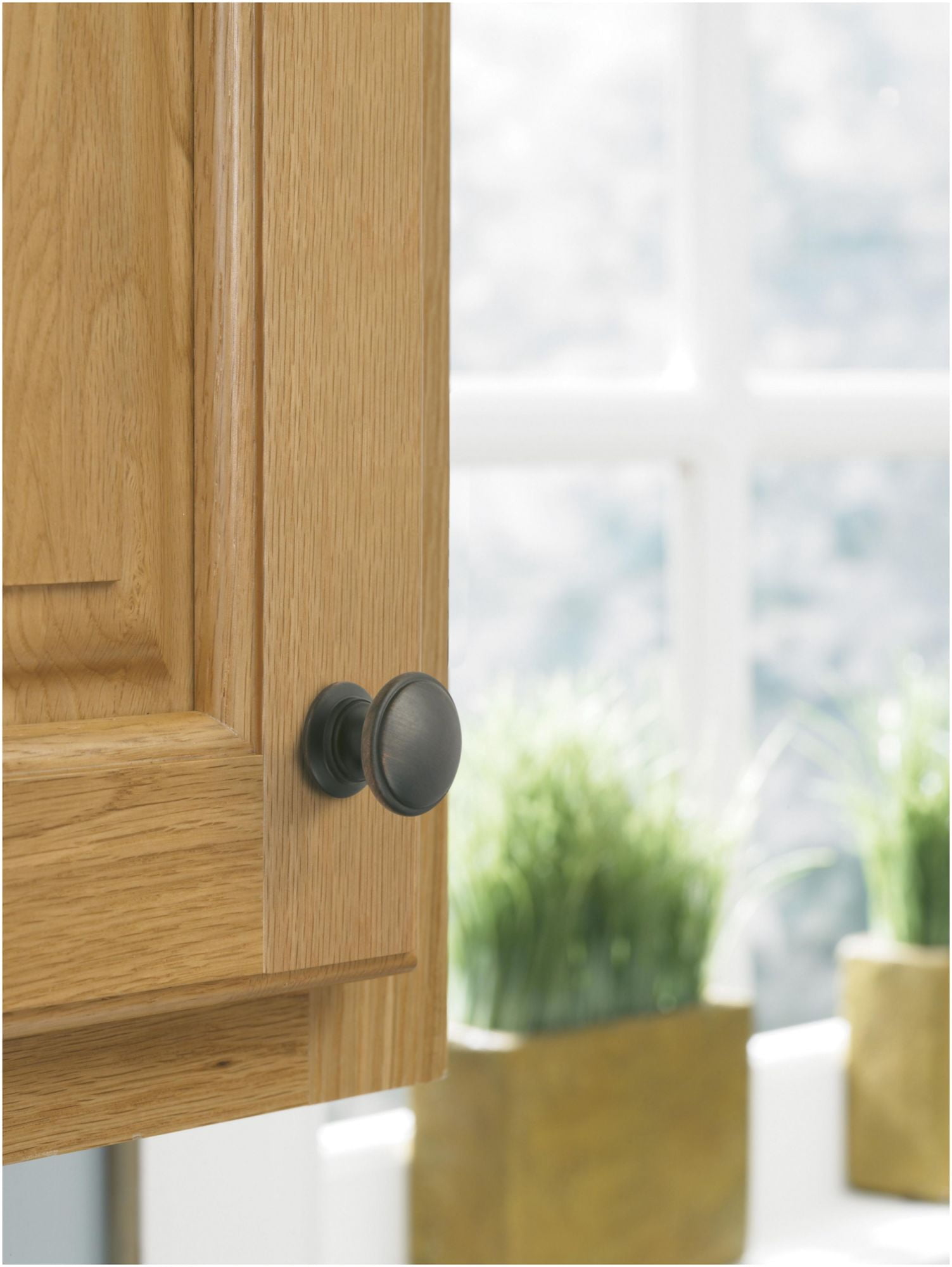 Amerock Ravino 1-1/4 in (32 mm) Diameter Polished Brass Cabinet Knob