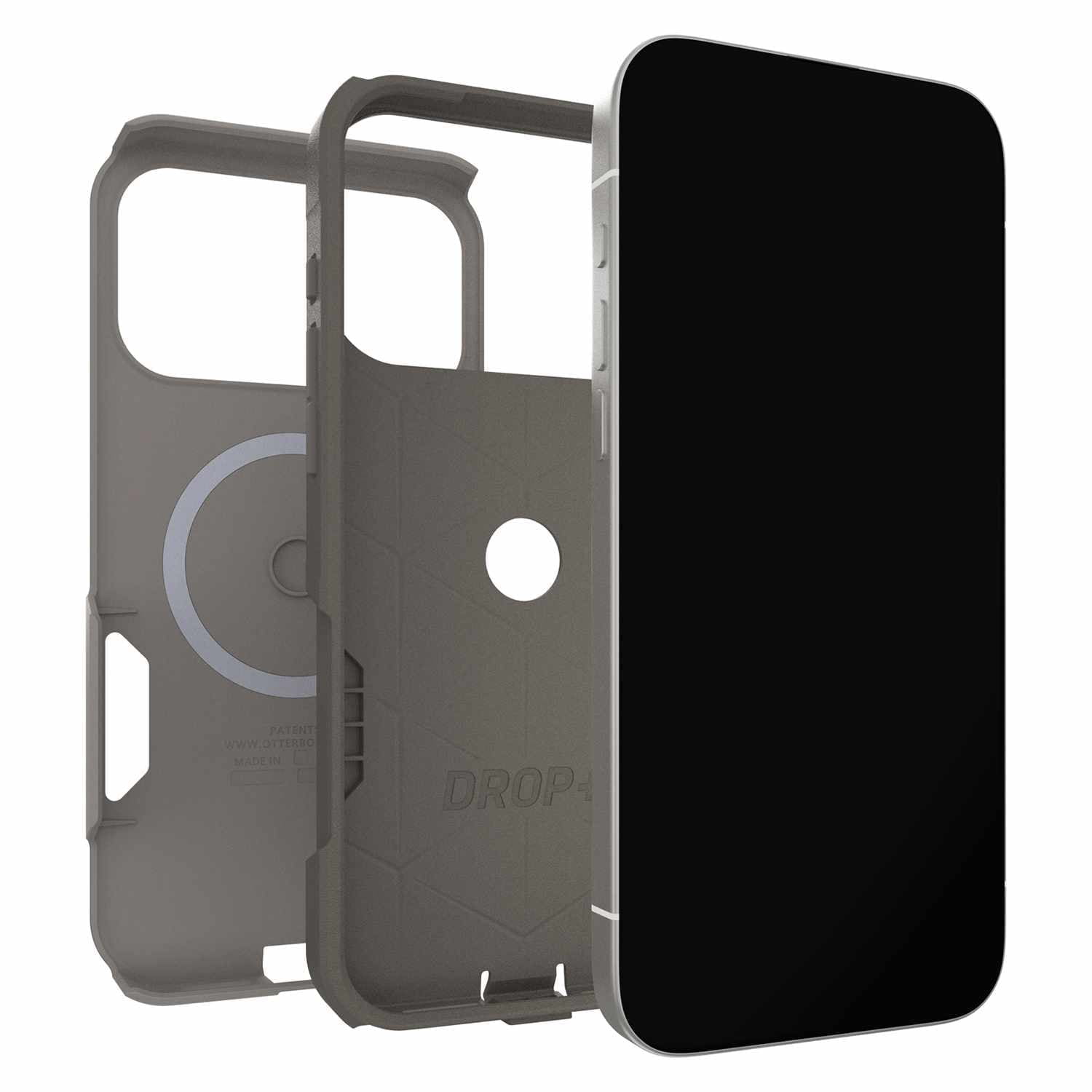 OtterBox Étui Commuter MagSafe avec Contrôle de la Caméra Cottonwood Glen (Beige) pour iPhone 17